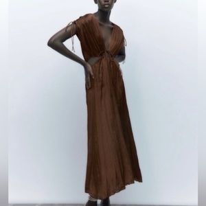 Zara Brown Maxi Dress